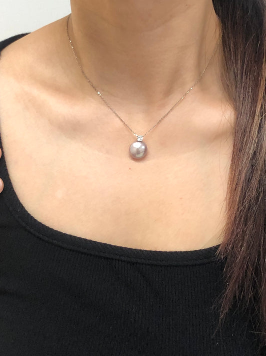 Purple Coin Pearl Charm