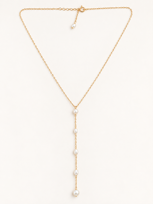 Perle en Suspens lariat necklace