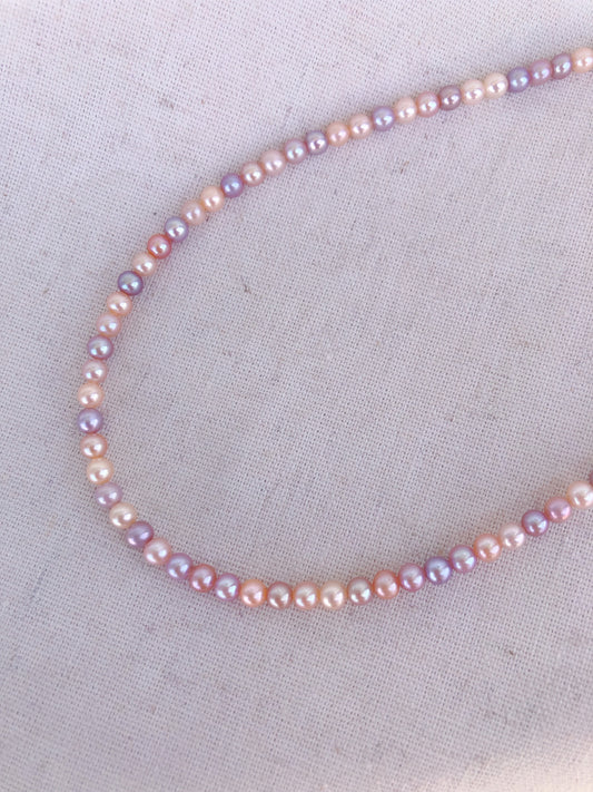 Colour de Mistissi- Rainbow Pearl Necklace