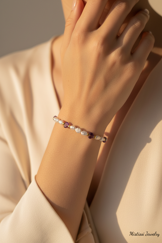 Amour de Mistissi – Cœur d’Améthyste Bracelet