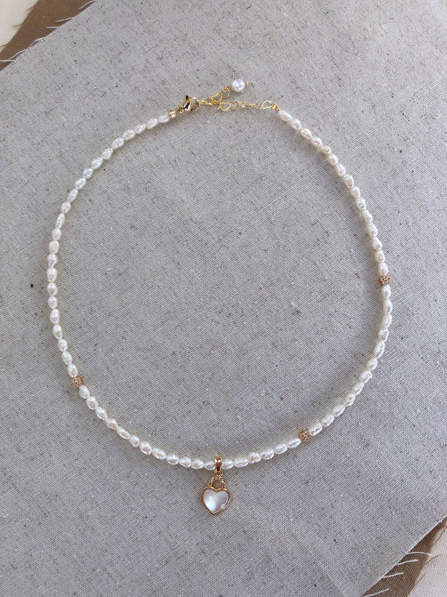 Fleur de Mistissi – Cœur Blanc Necklace