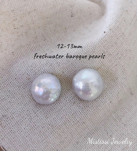 Amour de Mistissi Freshwater Mabe-Shaped Stud Earrings