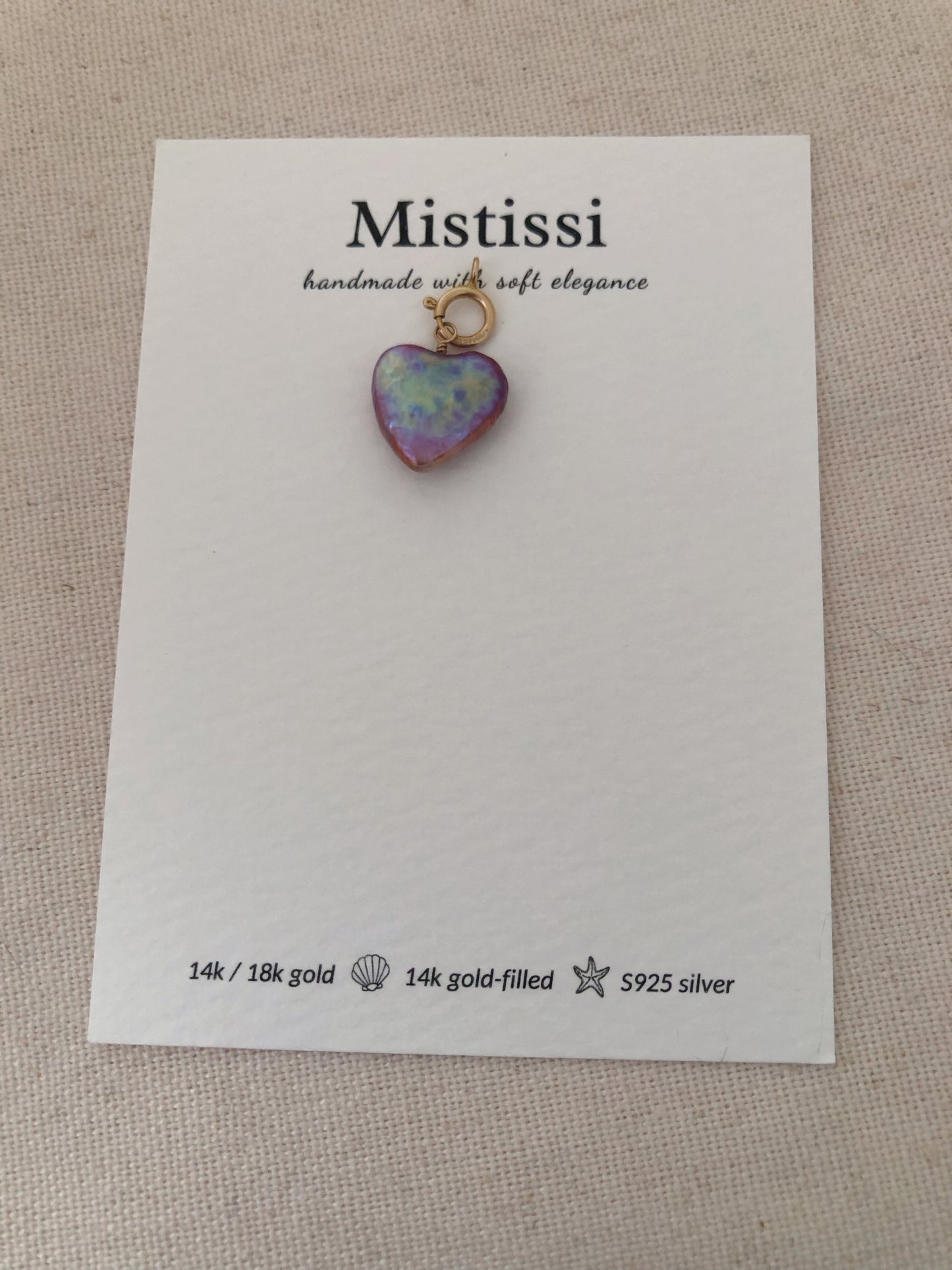 Cœur de Mistissi Pendant: Purple Heart