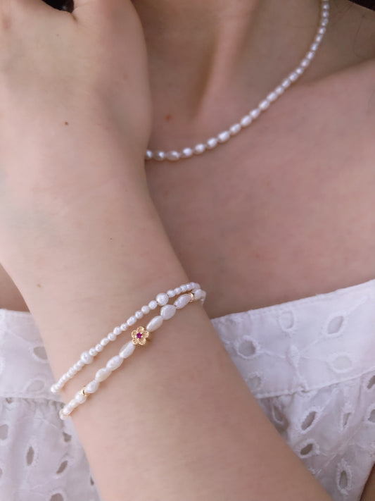 Rosy Fleur de Mistissi Bracelet