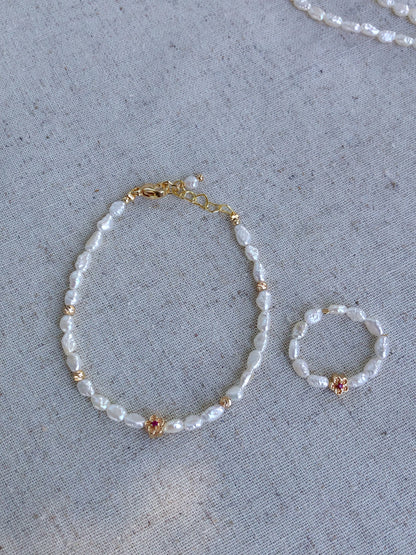 Rosy Fleur de Mistissi Bracelet