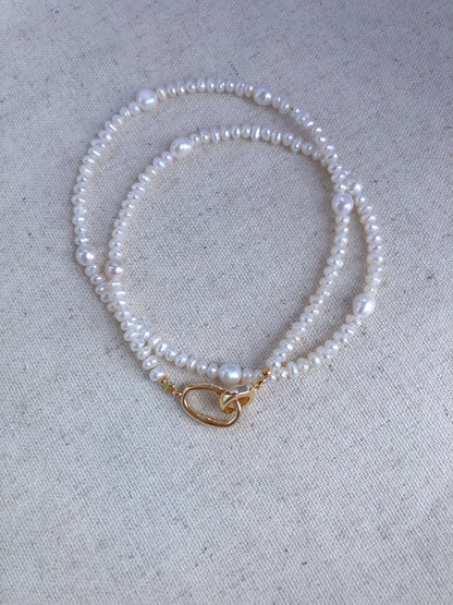 Golden Mistissi Baroque Pearl Necklace