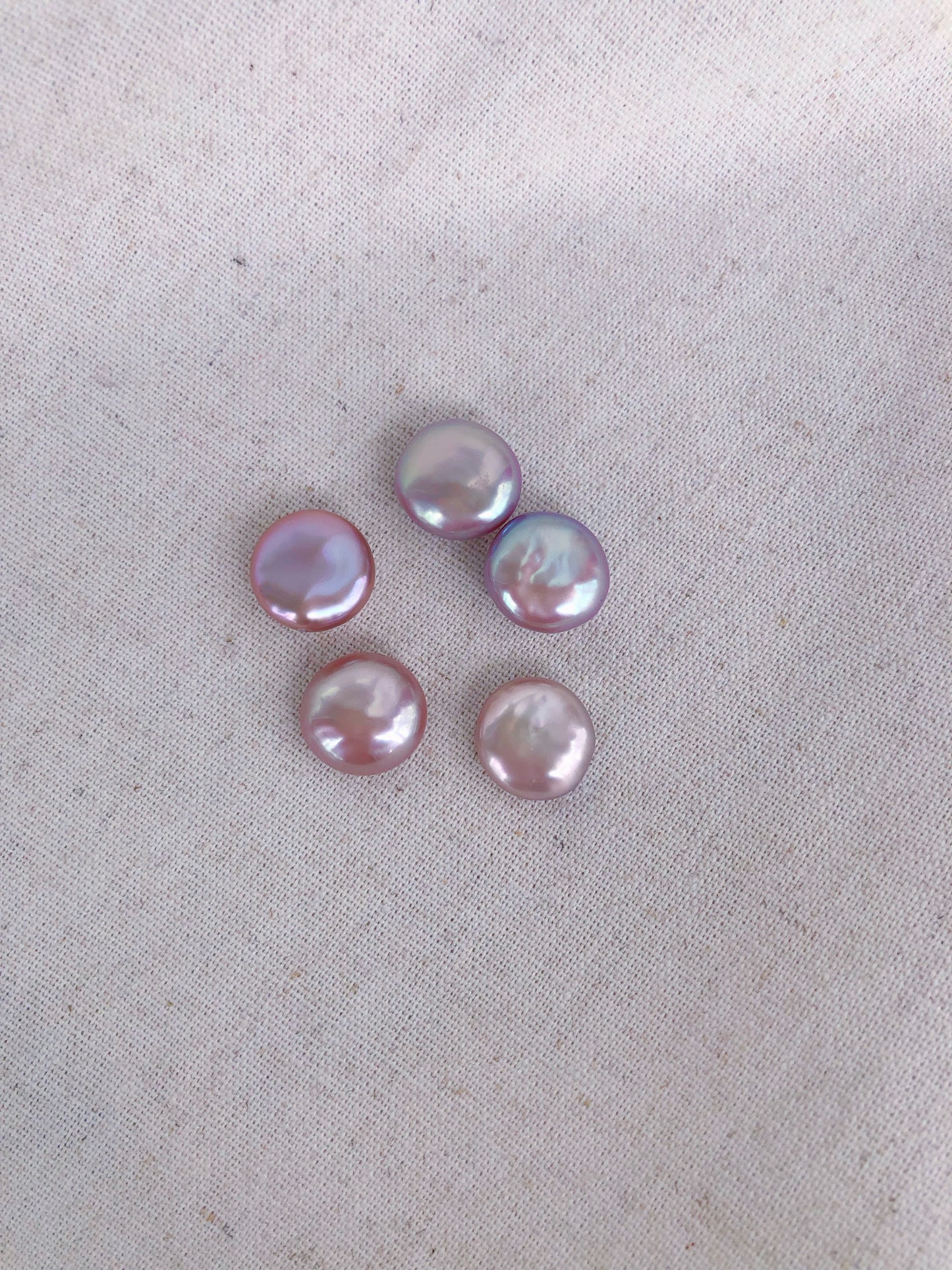Purple Coin  Pearl Charm