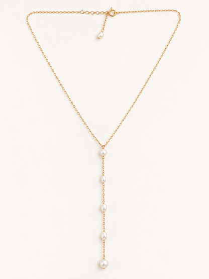 Perle en Suspens lariat necklace