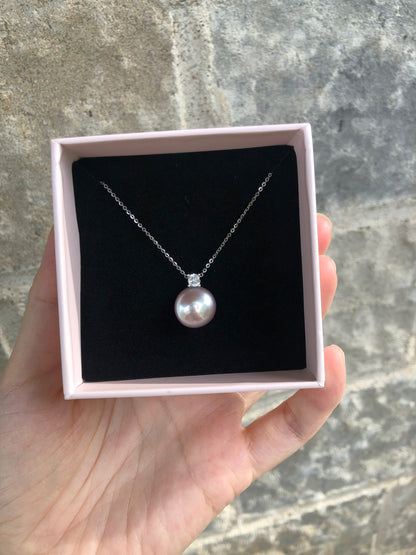 Purple Coin  Pearl Charm