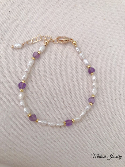 Amour de Mistissi – Cœur d’Améthyste Bracelet