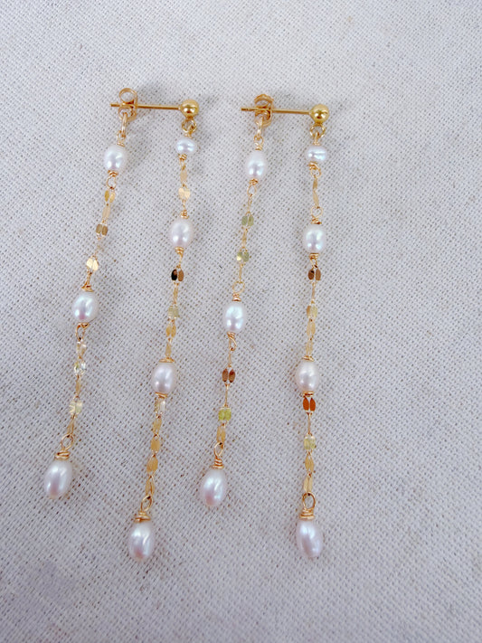 Mistissi Pearl Cascade Drop Earrings