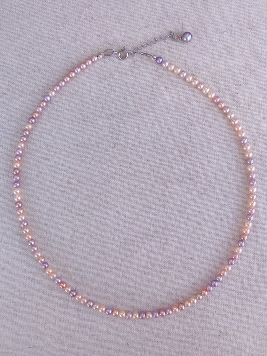 Colour de Mistissi- Rainbow Pearl Necklace