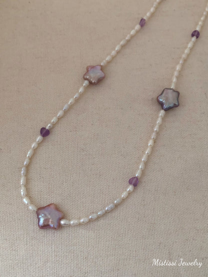 Stellar Mistissi Starry Pearl Necklace