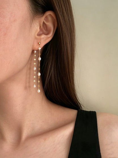 Mistissi Pearl Cascade Drop Earrings
