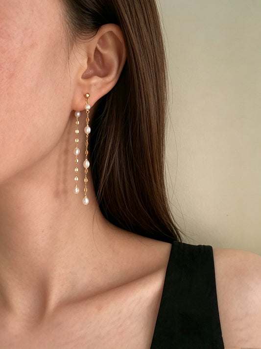 Mistissi Pearl Cascade Drop Earrings