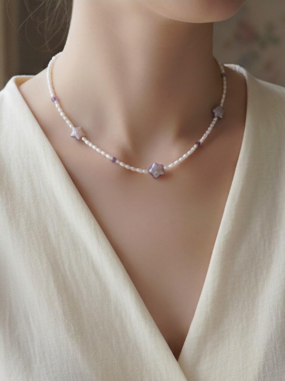 Stellar Mistissi Starry Pearl Necklace