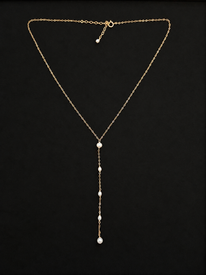 Perle en Suspens lariat necklace
