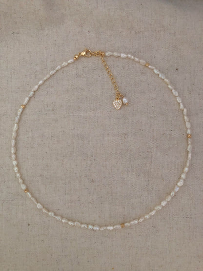 Amour de Mistissi Heart Keshi Necklace