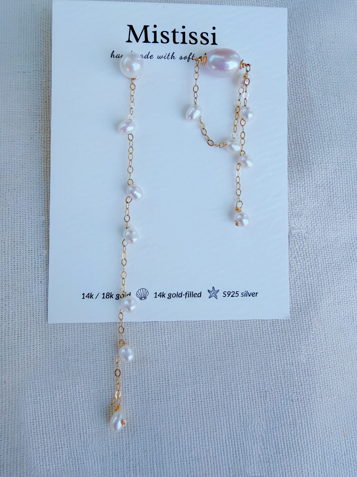 Mistissi Cascade Mismatch Pearl Earrings