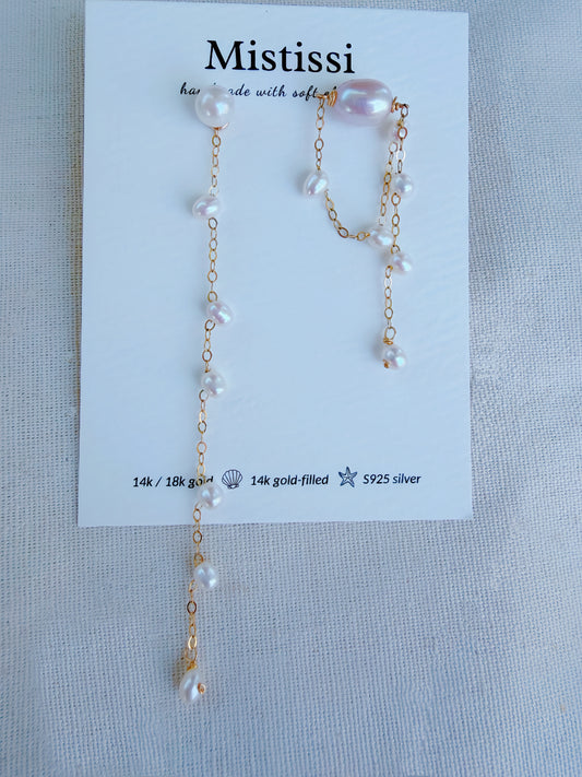 Mistissi Cascade Mismatch Pearl Earrings