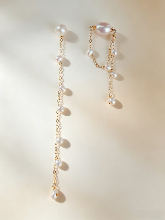 Mistissi Cascade Mismatch Pearl Earrings