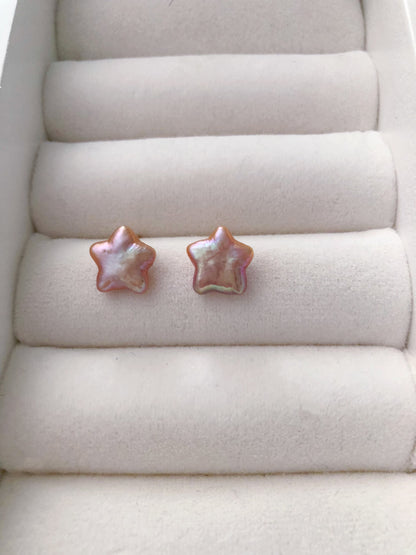Stellar Mistissi Stud Star Pearl Earrings