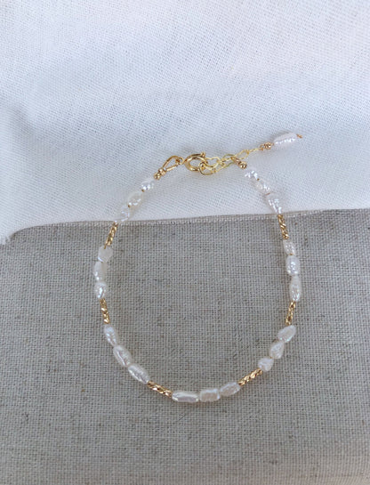 Amour de Mistissi Golden Wave Keshi Pearl Bracelet