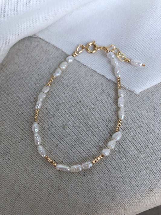 Amour de Mistissi Golden Wave Keshi Pearl Bracelet