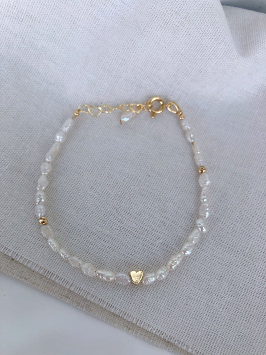 Amour de Mistissi Heart Keshi Pearl Bracelet