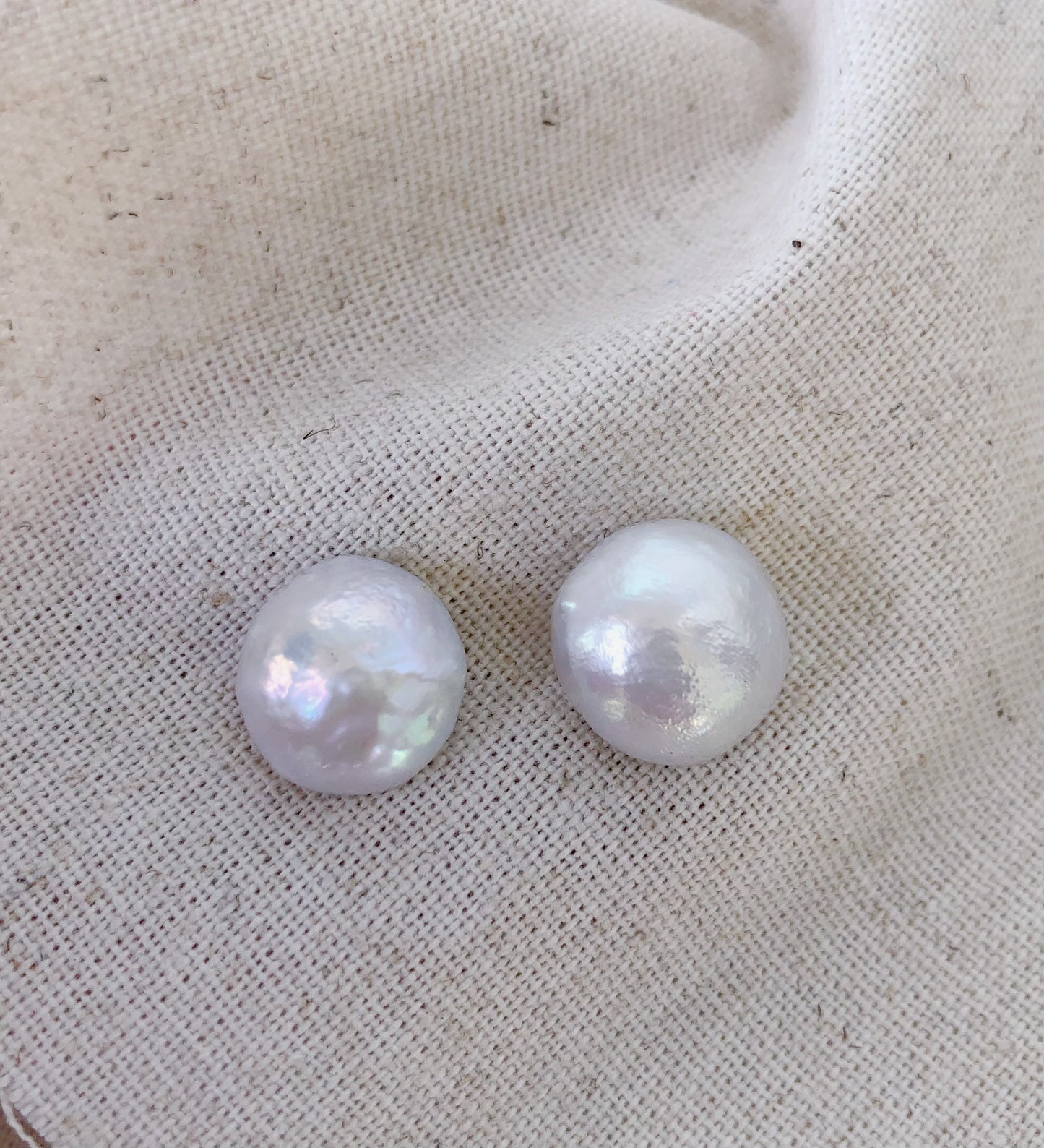 Amour de Mistissi Freshwater Mabe-Shaped Stud Earrings
