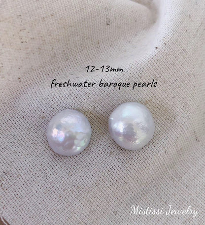 Amour de Mistissi Freshwater Mabe-Shaped Stud Earrings