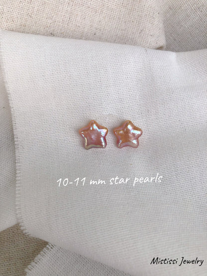 Stellar Mistissi Stud Star Pearl Earrings