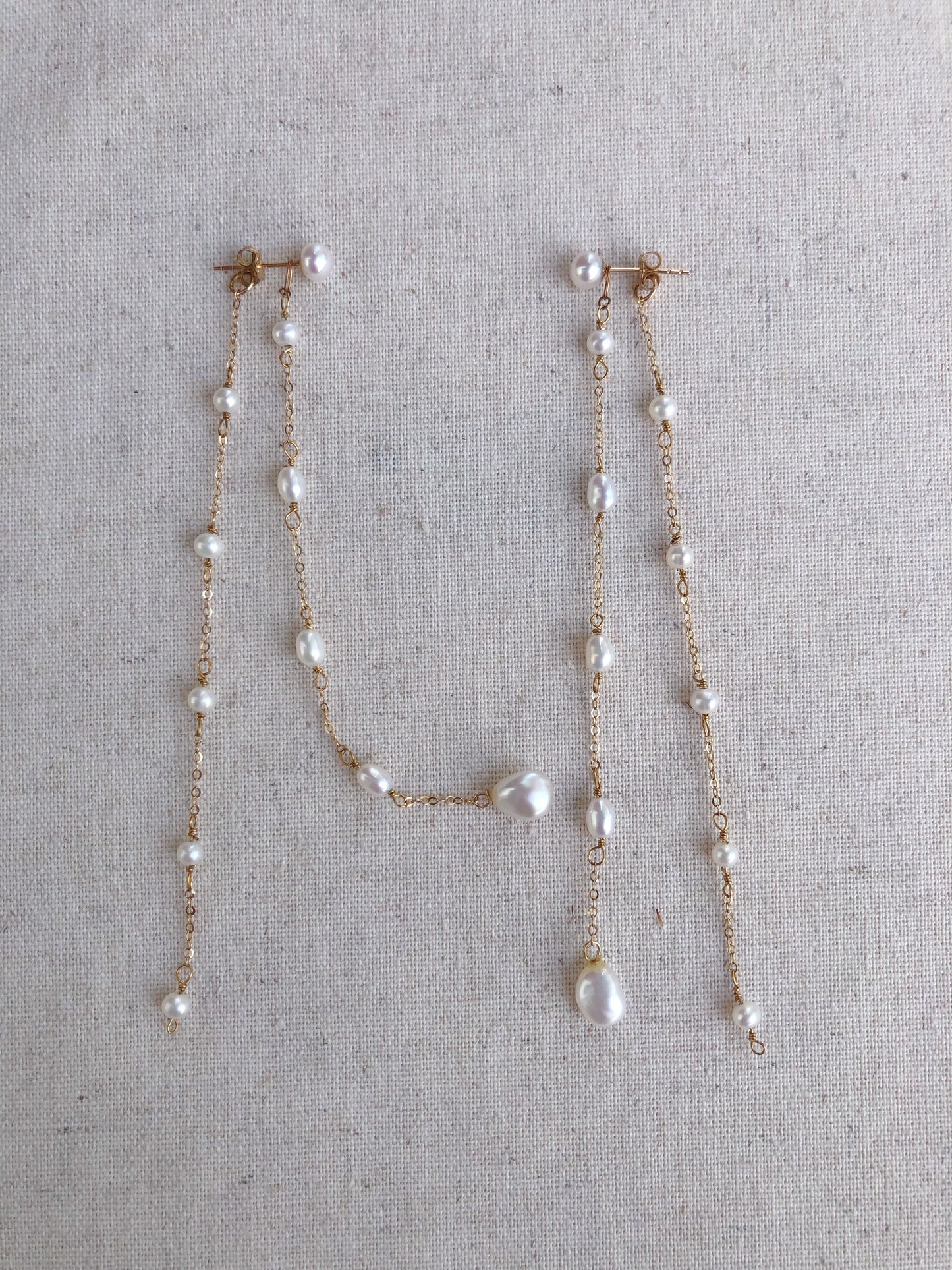 Amour de Mistissi Cascading Baroque Pearl Earrings