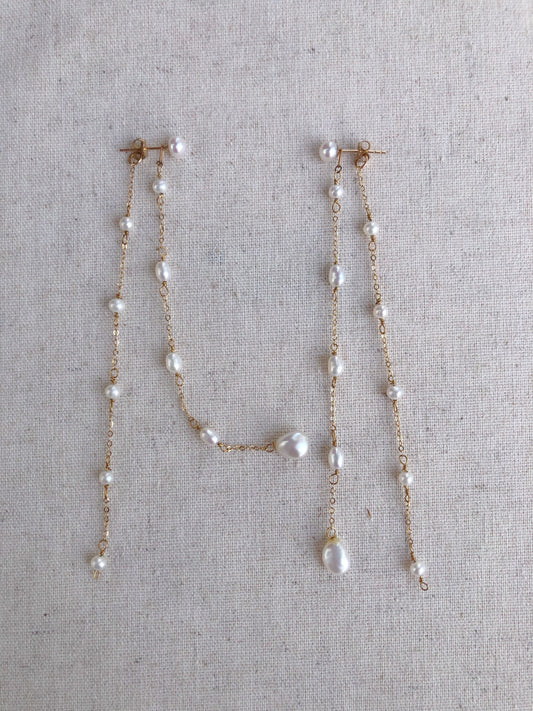 Amour de Mistissi Cascading Baroque Pearl Earrings