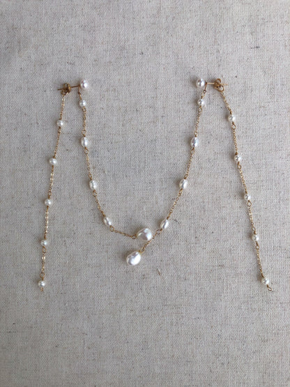 Amour de Mistissi Cascading Baroque Pearl Earrings