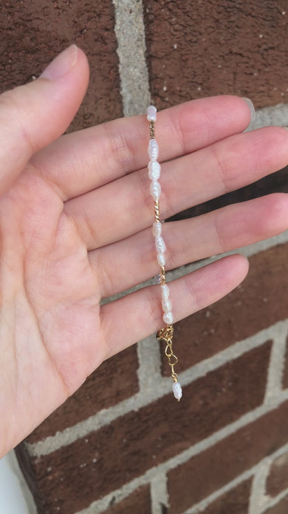 Amour de Mistissi Golden Wave Keshi Pearl Bracelet