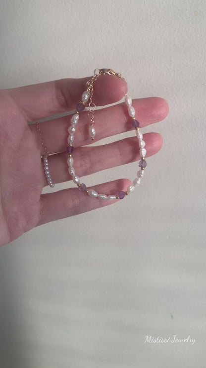 Amour de Mistissi – Cœur d’Améthyste Bracelet