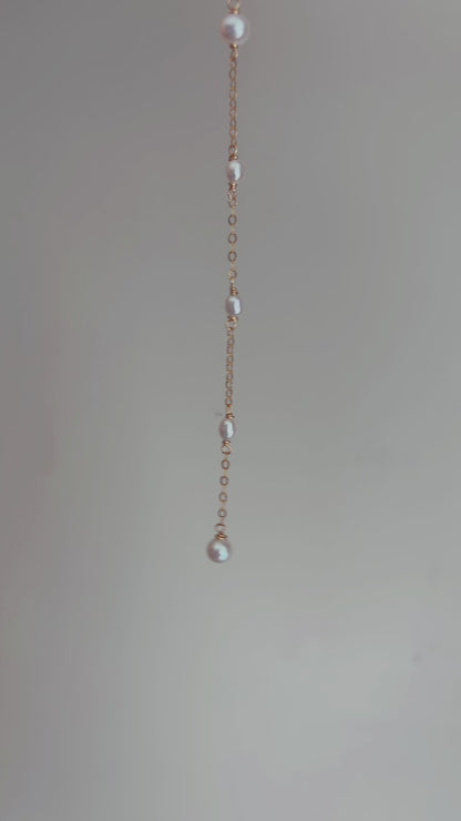 Perle en Suspens lariat necklace