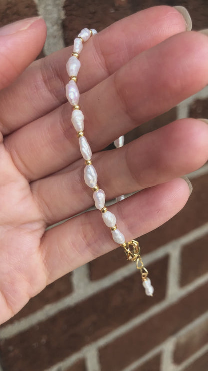 Amour de Mistissi Golden Keshi Pearl Bracelet