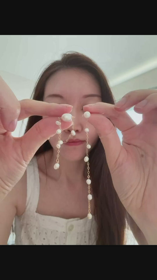 Mistissi Cascade Mismatch Pearl Earrings