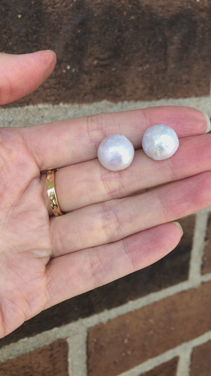 Amour de Mistissi Freshwater Mabe-Shaped Stud Earrings