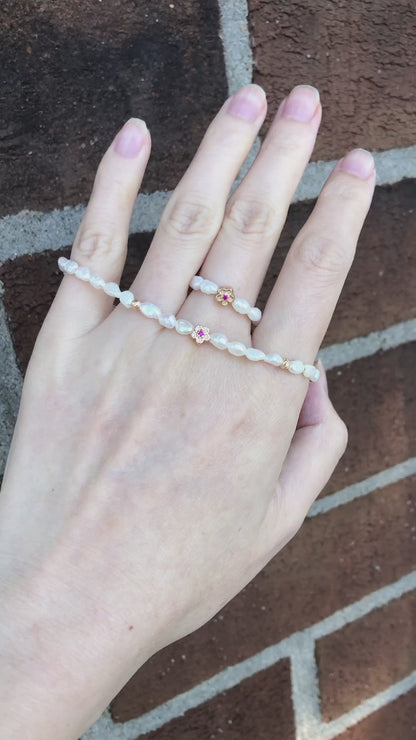 Rosy Fleur de Mistissi Bracelet